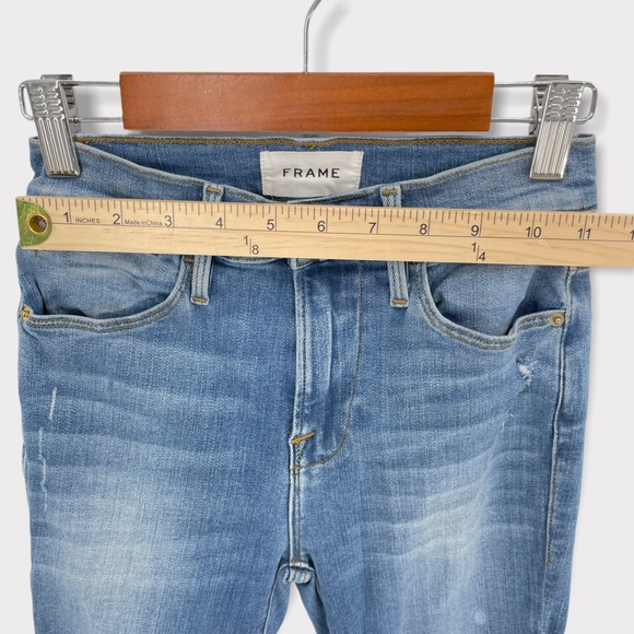 FRAME Le High Skinny Fanning Rips Jeans - Picture 4 of 8